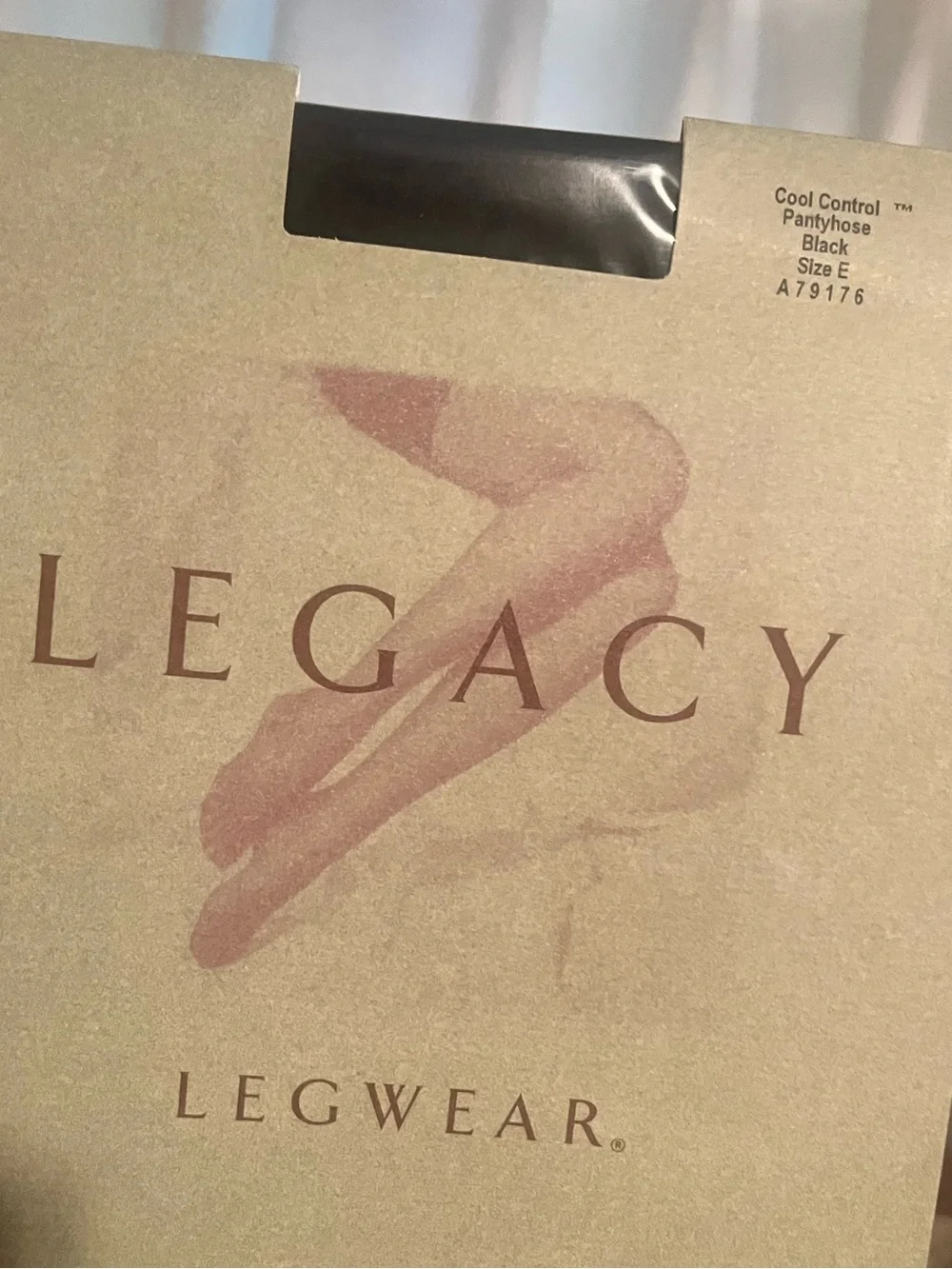 2 Pair Legacy Legwear Opaque Tights - Black- new in boxes